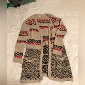 Maurice’s size medium long cardigan. Super cute A